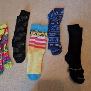 Unisex high crew tube socks Hanukkah Stark GOT sponge bob Dickies tie dye